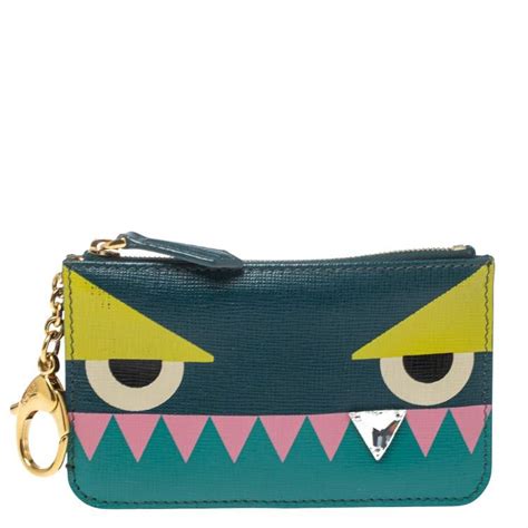 fendi monster saffiano leather key case|Fendi .